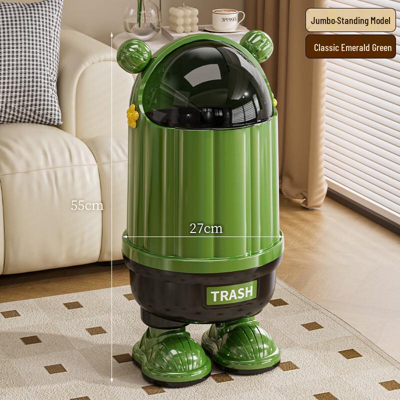 Cactus Flip-Top Kitchen Trash Can