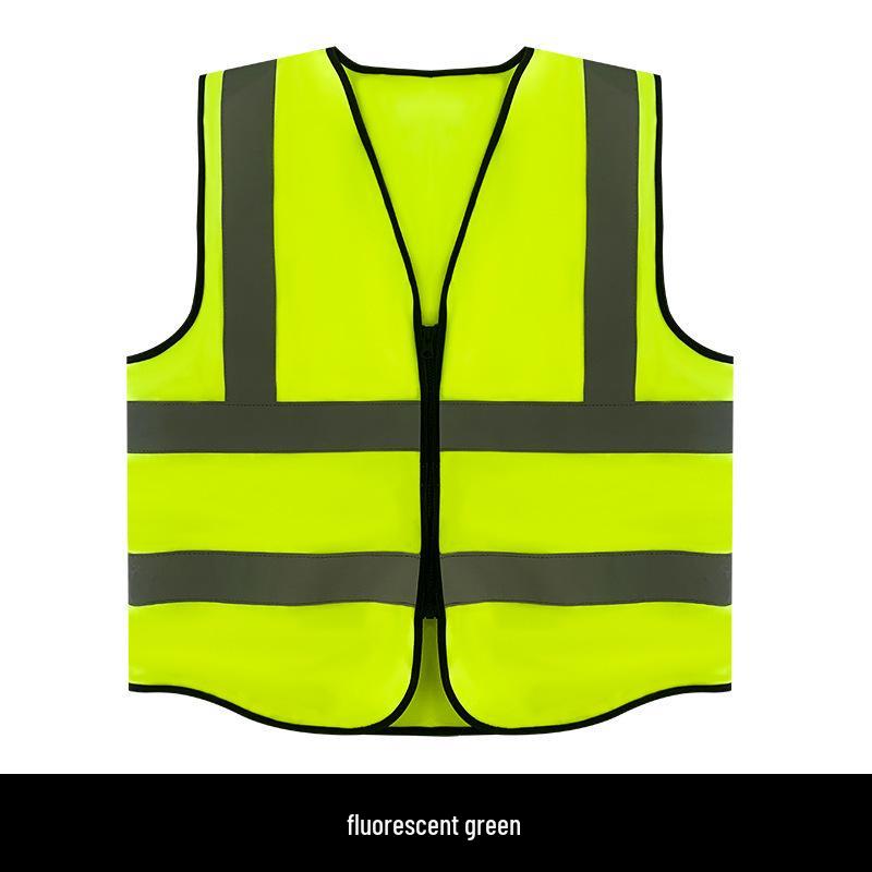 Reflective Multi-Pocket Safety Vest for Construction, Sanitation, and Traffic.