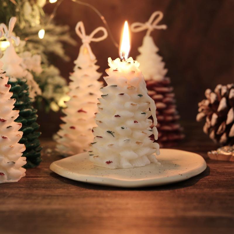 Hot-Selling Cross-Border Christmas Tree Scented Candle Soy Wax DIY Atmosphere Decoration Christmas Gift