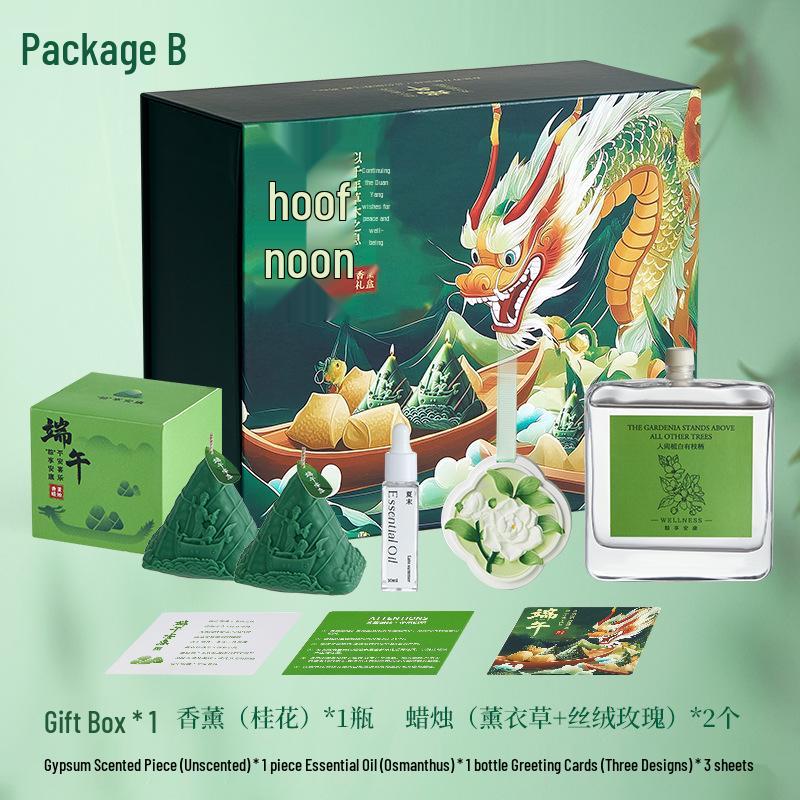 Dragon Boat Festival Zongzi Candle Gift Set - Scented Souvenir for Friends