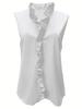2024 Euro-American Women's Hot Style Ruffle V-Neck Chiffon Sleeveless Top