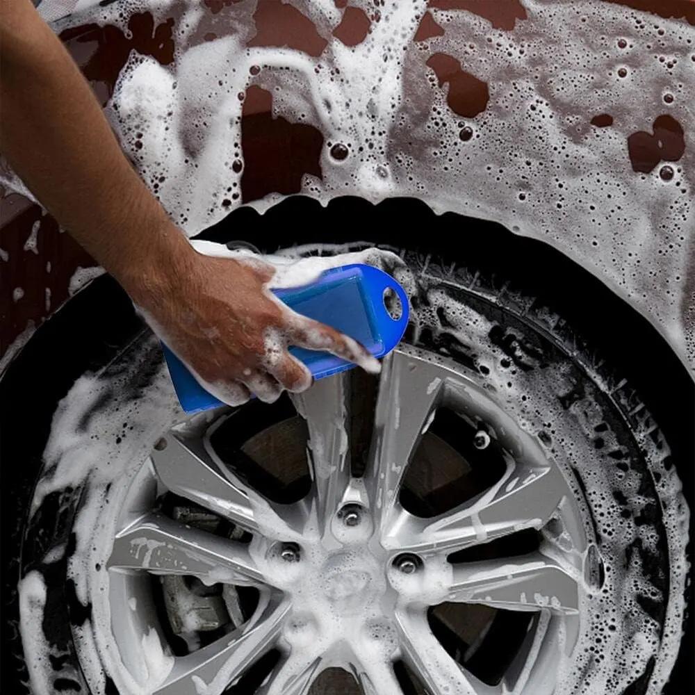 Car Tires Waxing Polishing Cleaning Sponge, Washing Tire, Wheel Rim Trim, Contour Detailing, Dressing, Shine Pad, Sponge, 2 Pcs