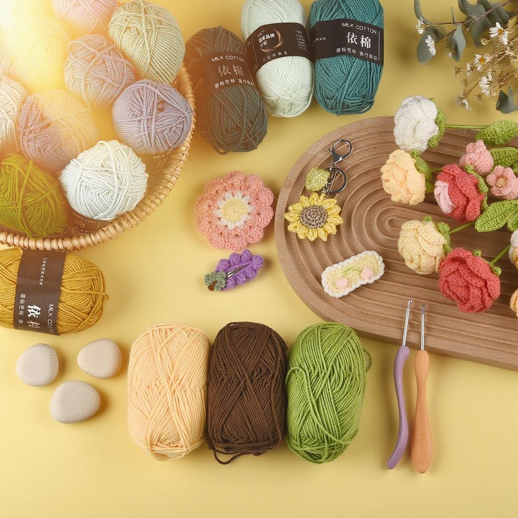 DIY Blended Fabric Soft Cotton Knitting Yarn Thick Fiber Velvet Yarns Hand Knitting Wool Crochet Yarn for Sweater