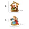 Cartoon Nativity Scene Resins Miniature Statues Tabletop Decors Christmas Figurines For Holiday Display Ornament Gift