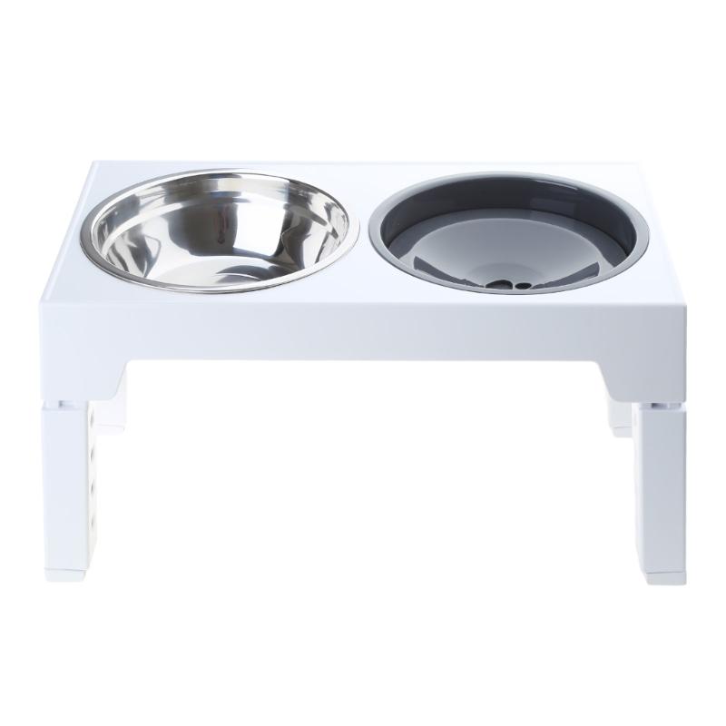 Raised Dog Bowl with Adjustable Stand Elevated Cat Water Bowl Slow Feeding Bowls Food Container for Cat Dogs Small Pet