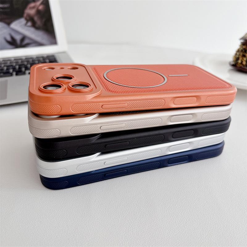 Premium Triangle Pattern Magnetic Anti-Fall Case for iPhone 14/13 & Apple 17/16/15 Pro Max