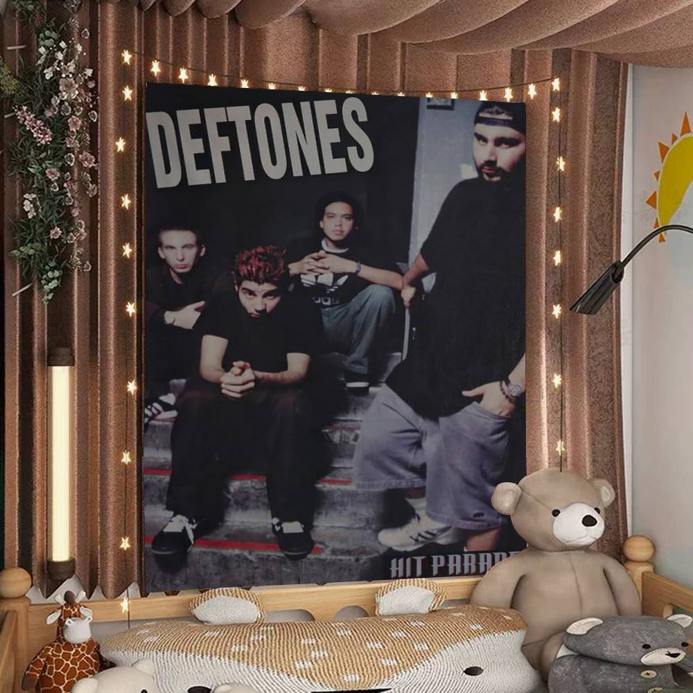 Rock DDeftones Band Chart Tapestry Bohemian Wall Tapestries Mandala Wall Art Decor