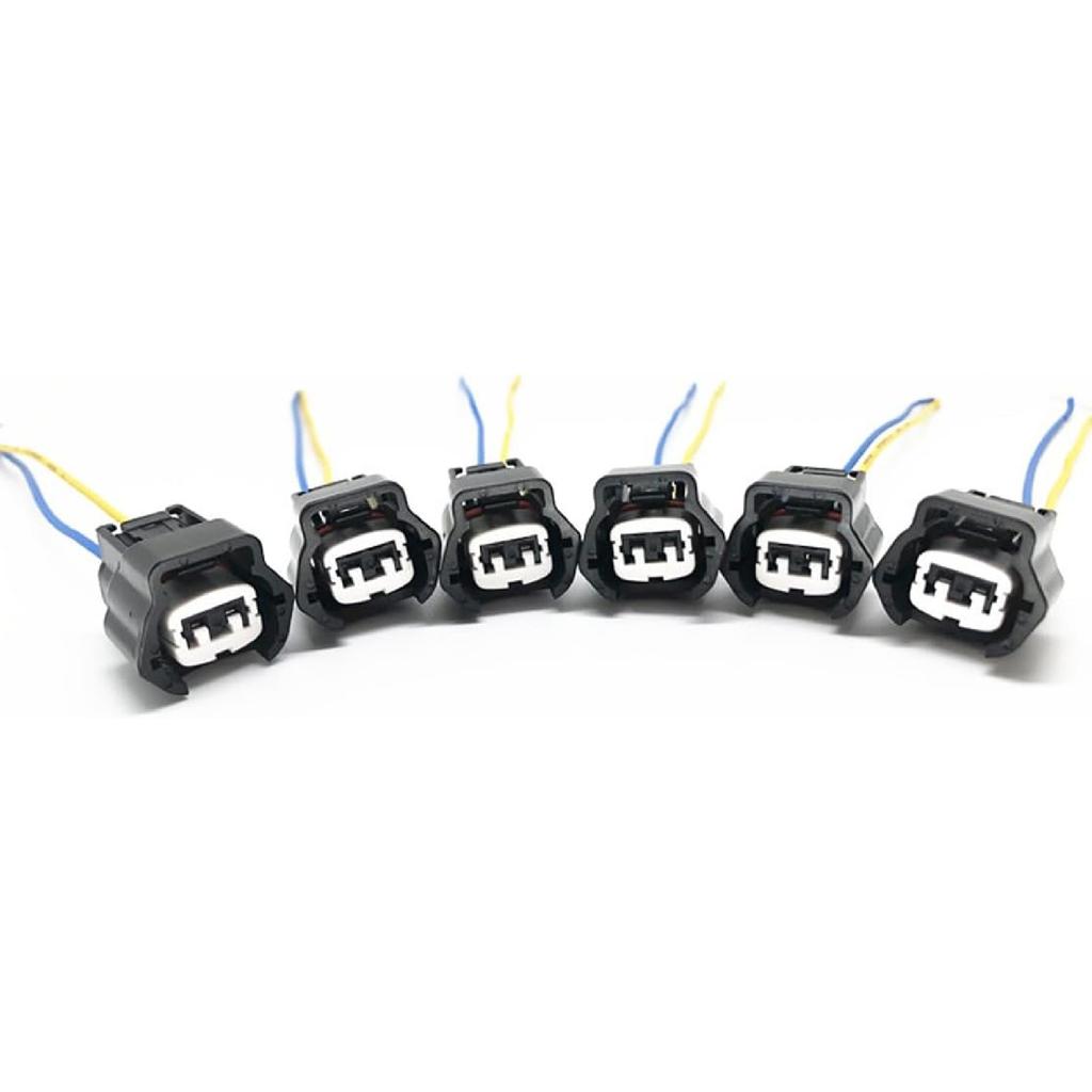 6Pcs Fuel Injectors Harness Connector Plug Replacement for Nissan Frontier 3.3L 2002-2004 for Nissan Xterra 2.4L 3.3L 2002-2004 16600-38Y10