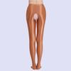 Japanische Satin Damen Feinstrumpfhose Öl Glänzend Glitzer Strumpfhose Glänzend Seidig Glatt Sexy Offener Schritt Leggings Party Club Kleidung