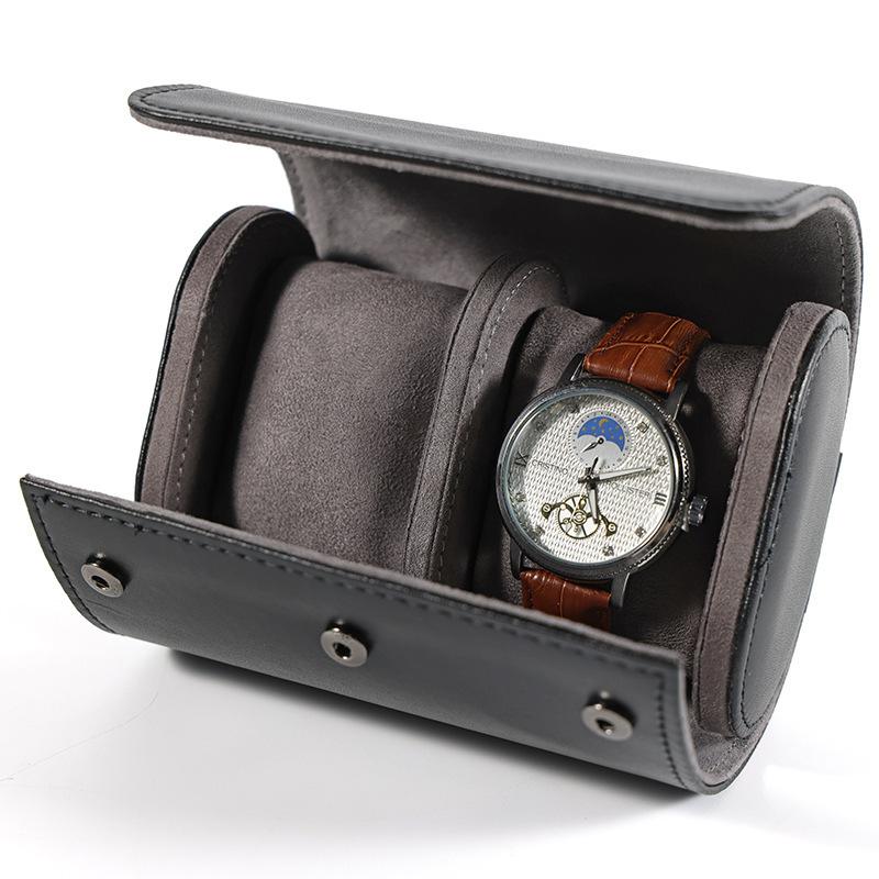 Watch packaging box storage sewing soft cloth PU leather watch leather box fixed leather bag