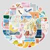 50 Watercolor Aesthetic Graffiti Stickers Computer Suitcase Waterproof Decorative Stickers Creative DIY Aesthetic Stickers