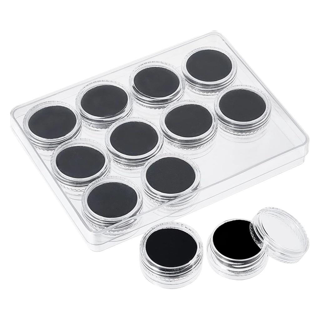 12 Slot Acrylic Transparent Round Gemstone Display Tray With Soft Foam Protective Jewelry Storage Case For Loose Diamonds Coins