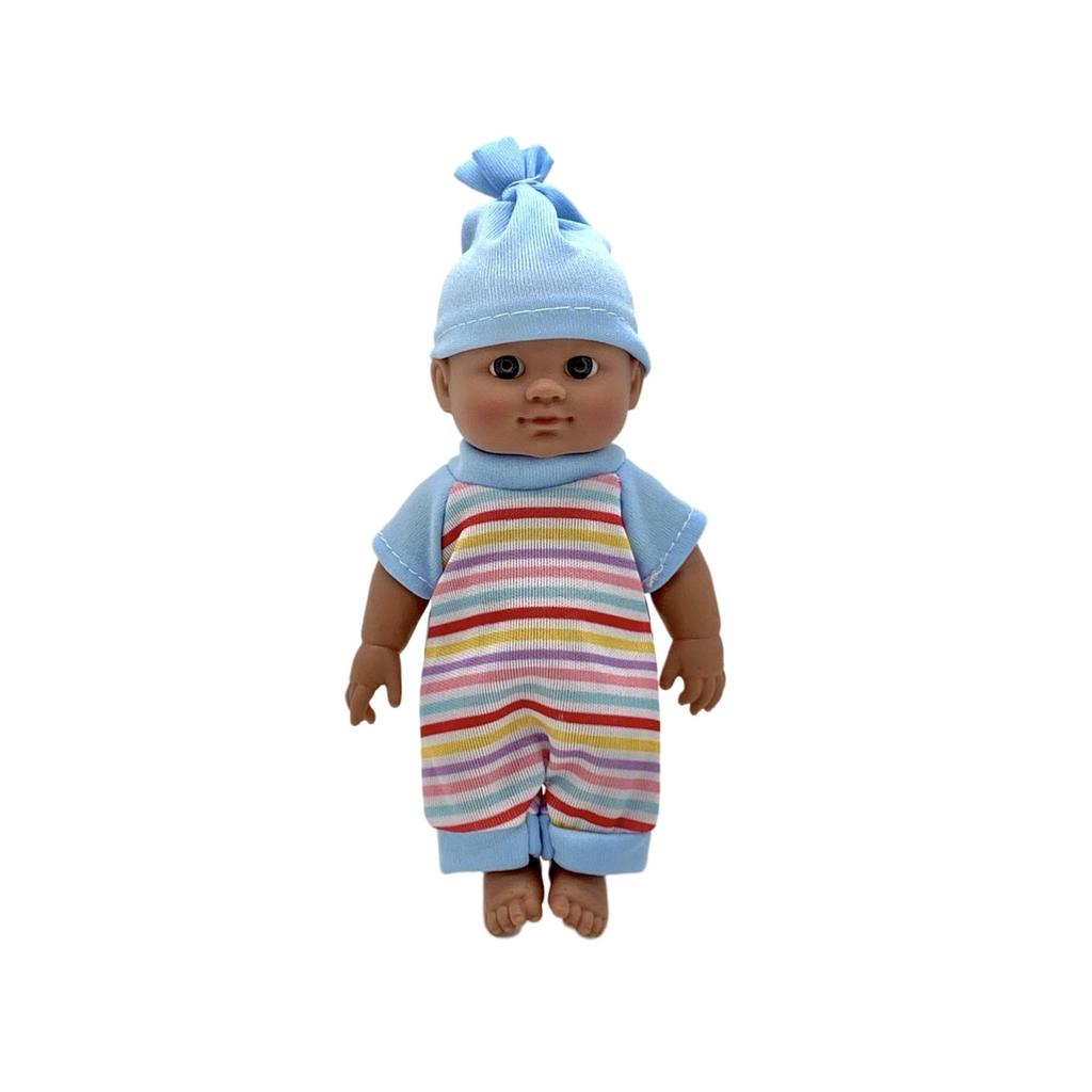 18-47CM Black Doll Full Body Vinyl Reborn Doll Soft Glue Simulation Baby African Doll Music Doll