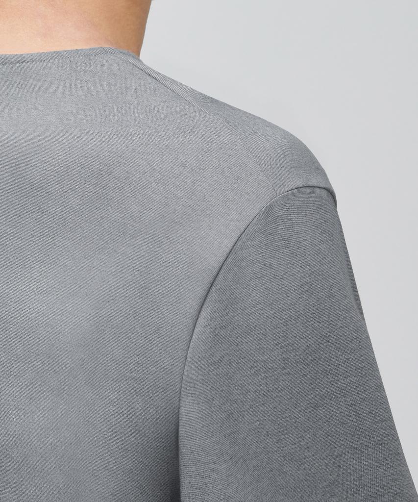 Musinsa Standard Ponte Crew Neck Long Sleeve T-Shirt [Melange Gray]