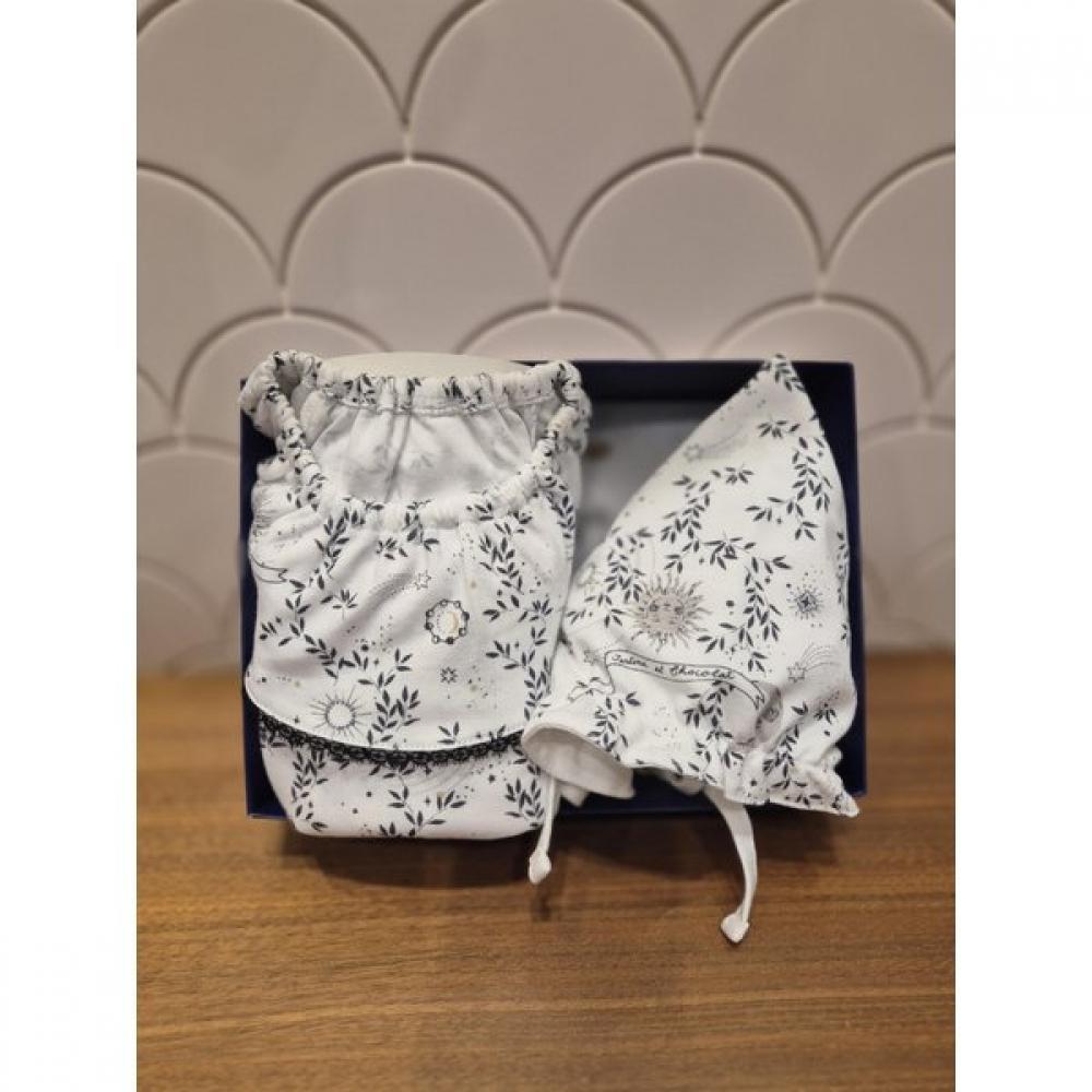 

Show Chocola Etwal Suit + Hat Set Newborn 100 Days Gift tnorus142wSet Ivory/75