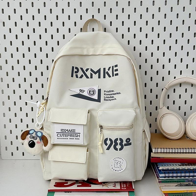 2025 новый многокарманный рюкзак универсальный студенческий школьный рюкзак женский легкий расширяемый инструментальный туристический рюкзак single bag (without pendant)