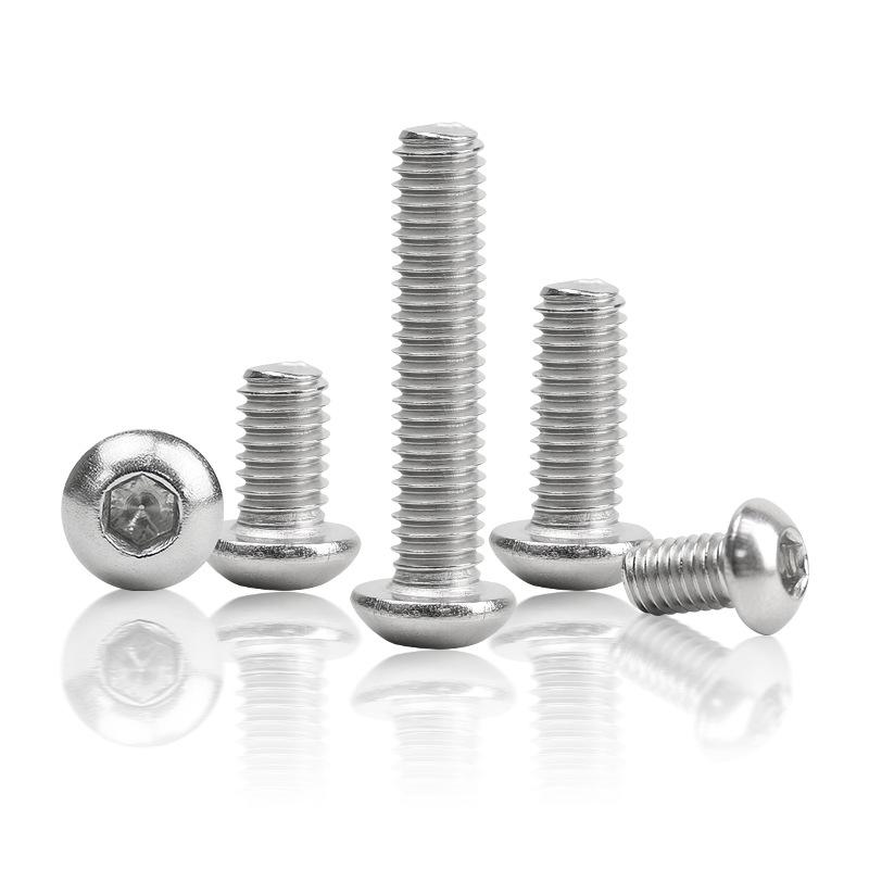 ISO7380 Extended Round Head Bolts - 304 Stainless Steel, M1.6-M16 Sizes