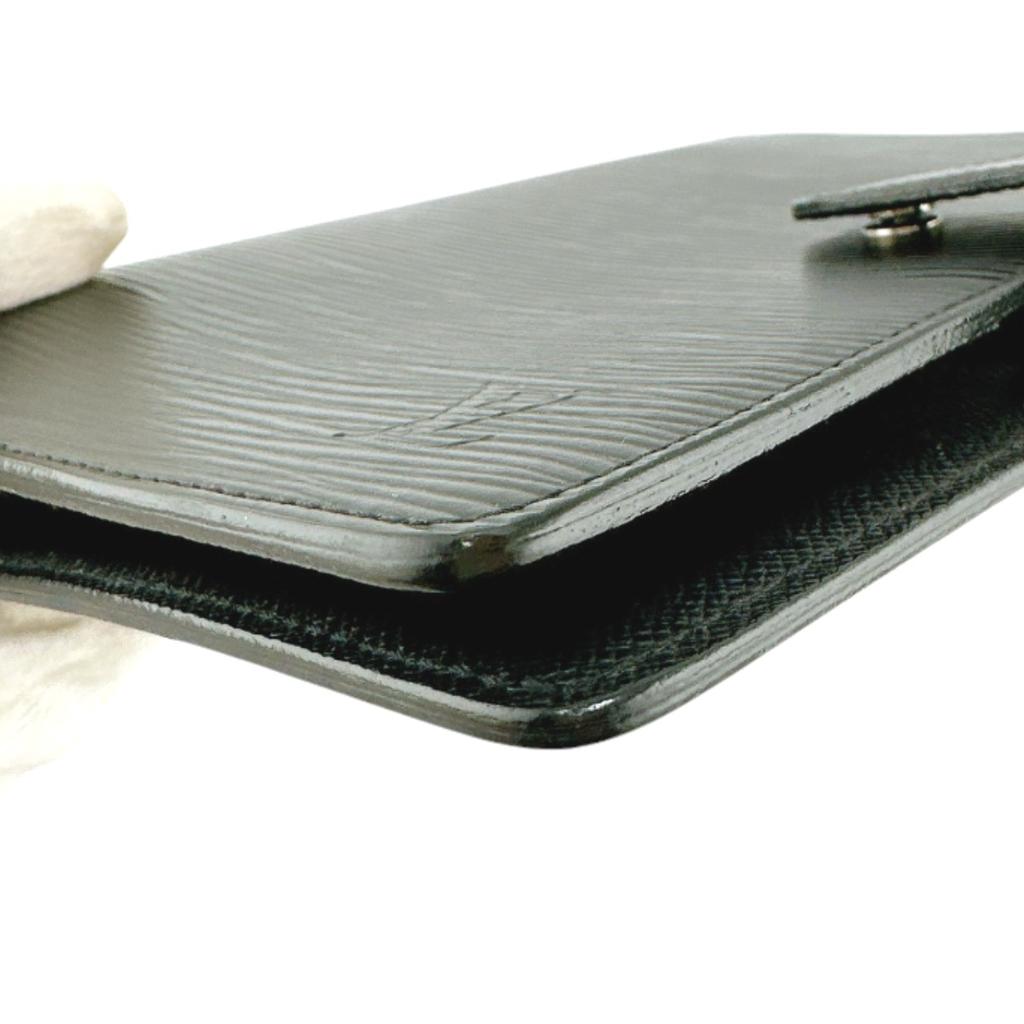 Louis Vuitton Epi System Notebook Cover Notebook Cover Epi Leather Noir Unisex R20042 Used