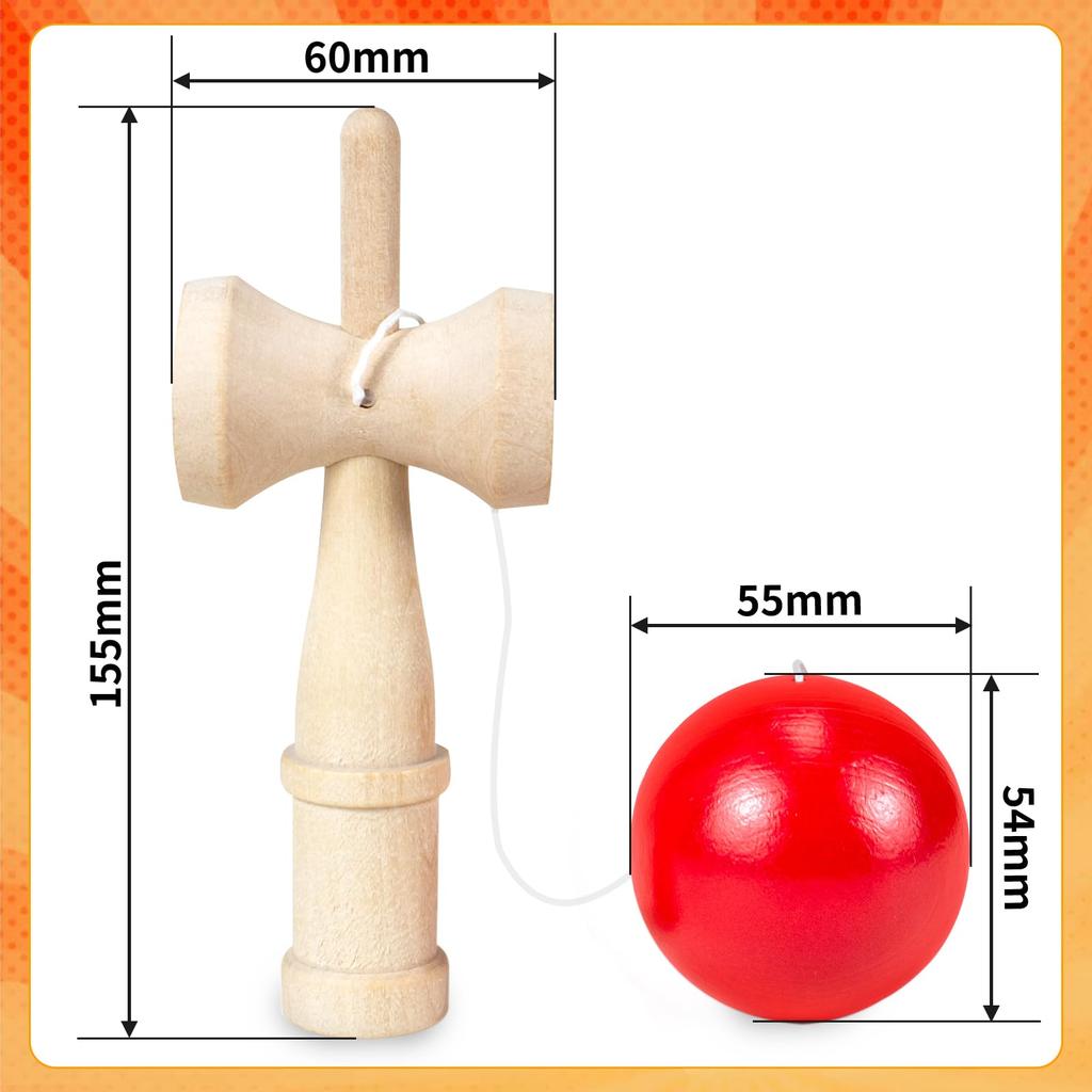 Kendama for Matte Easy to Wooden Practice Balance Indoor Elementary School Christmas Gift Kids, Finish, Use, Beginner-Friendly, Toy, Exercise,