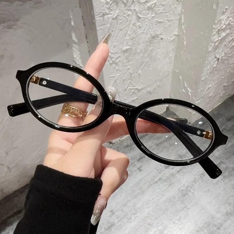 

Men S And Women S Anti Blue Light Myopia Glasses Korean Style Neutral Fashion Glasses New Retro Oval Frame Myopia Glasses -4.0