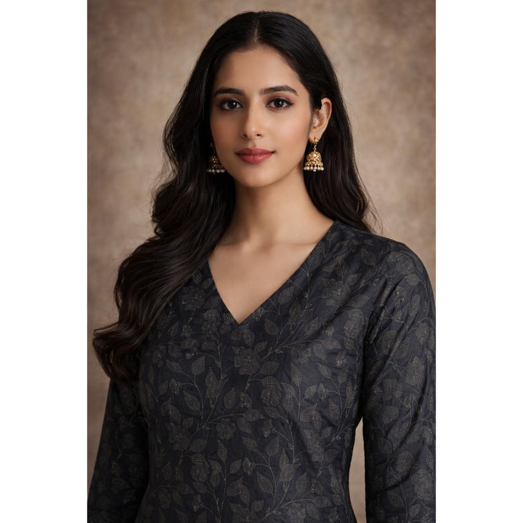 Indischer Bollywood Alltagskleidung Kurzer Kurti Damen Designer Ethnisches Oberteil Kurta Set