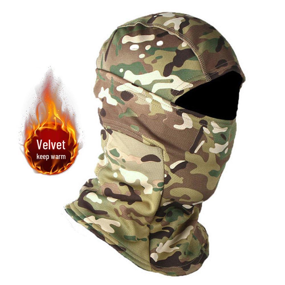 Camouflage Plus Velvet Warm Motorcycle Riding Balaclava
