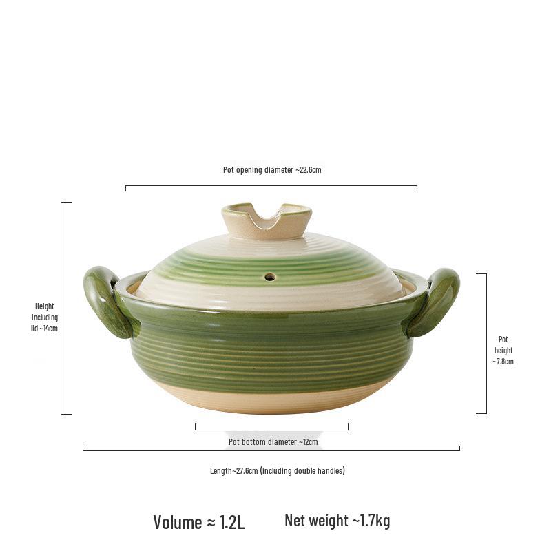 Weidu Jingtao Large Earthenware Slow Cooker - High Temperature Resistant Casserole Pot for Gas Stove, Ideal for Hotels