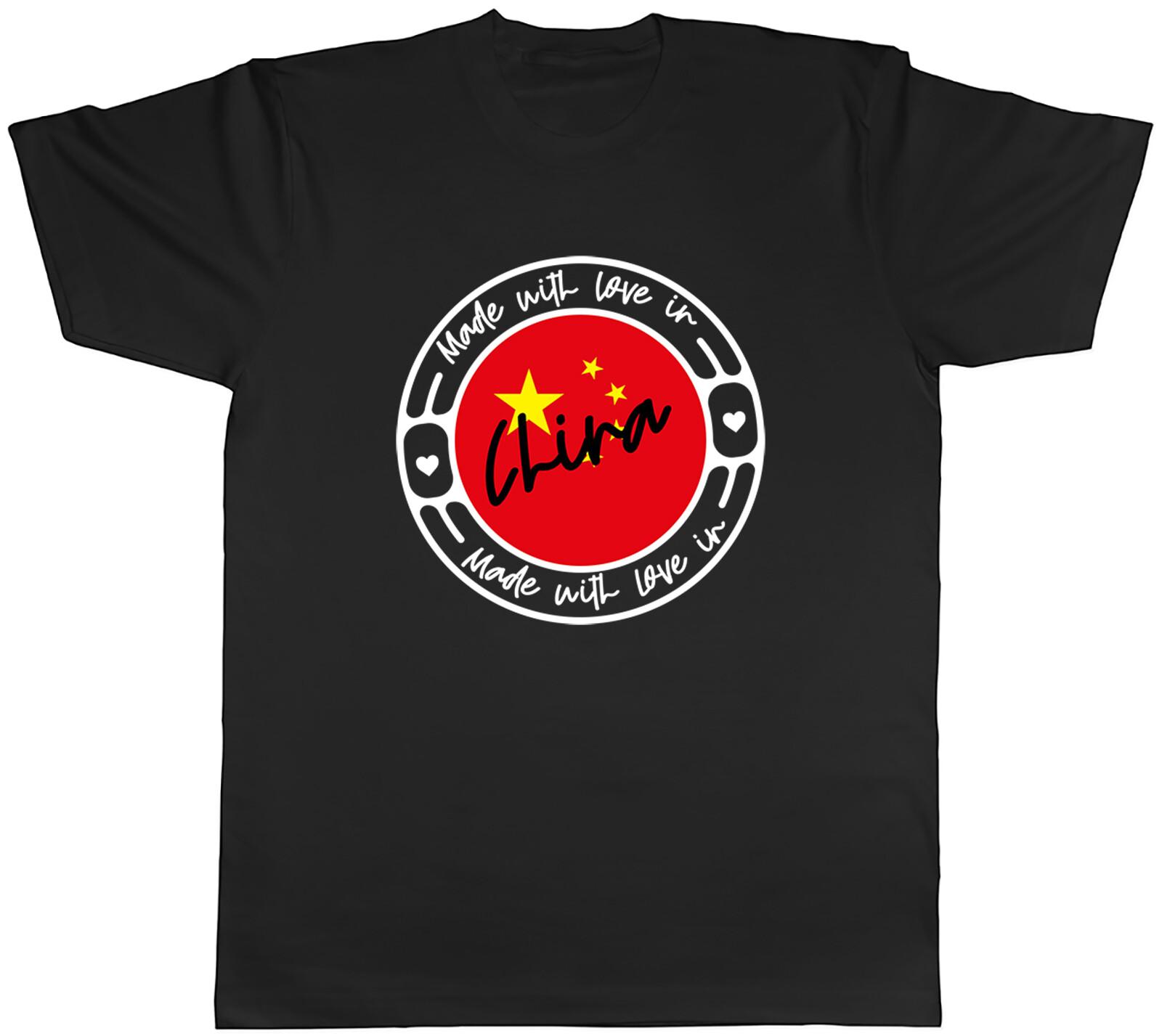 Made With Love In china Mens Unisex T-Shirt Tee XXL