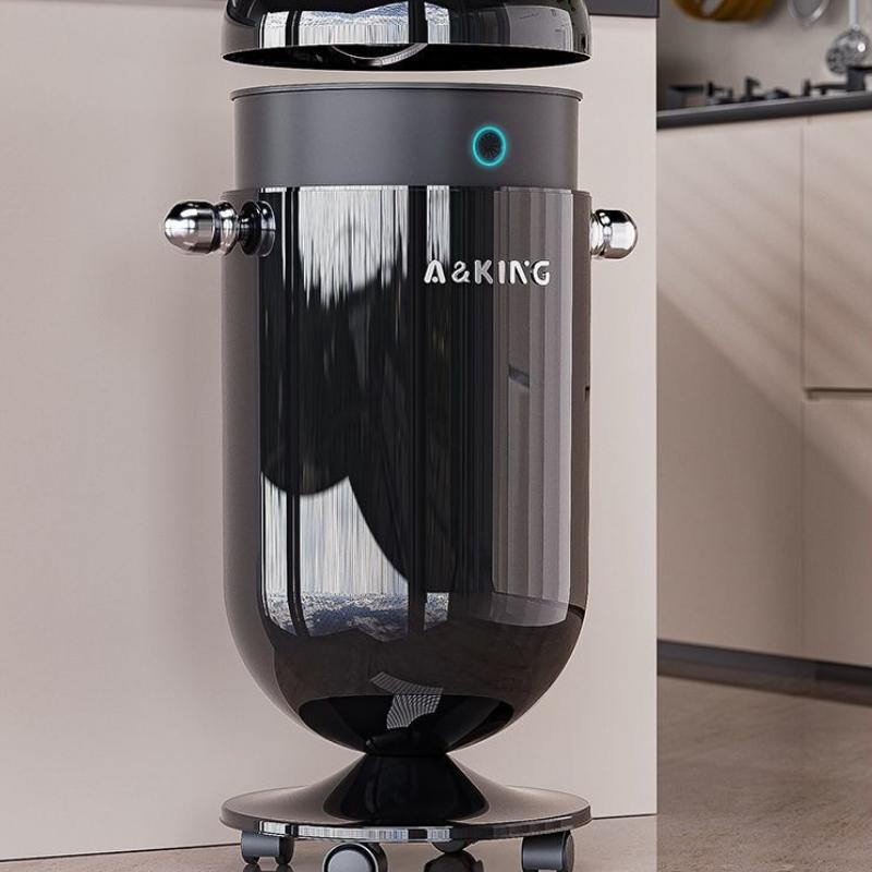 Luxury Trash Can Plastic Recycling Kitchen Trash Bin Large Capacity Litter Bins Round Dustbin Wastebasket Bathroom Supplies