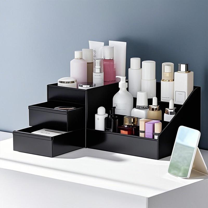 Cosmetics Storage Box for Men Women Perfume Cologne Countertop Organizer Essentials Gifts Valentines Day Gifts Bedroom Storage