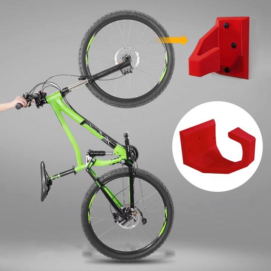 Veggmontert Sykkelstativ Kraftig Vertikal Sykkelvegghenger Plassbesparende Hjem Garasje Leilighet Terrengsykkel Landeveissykkel Veggoppbevaringsstativ