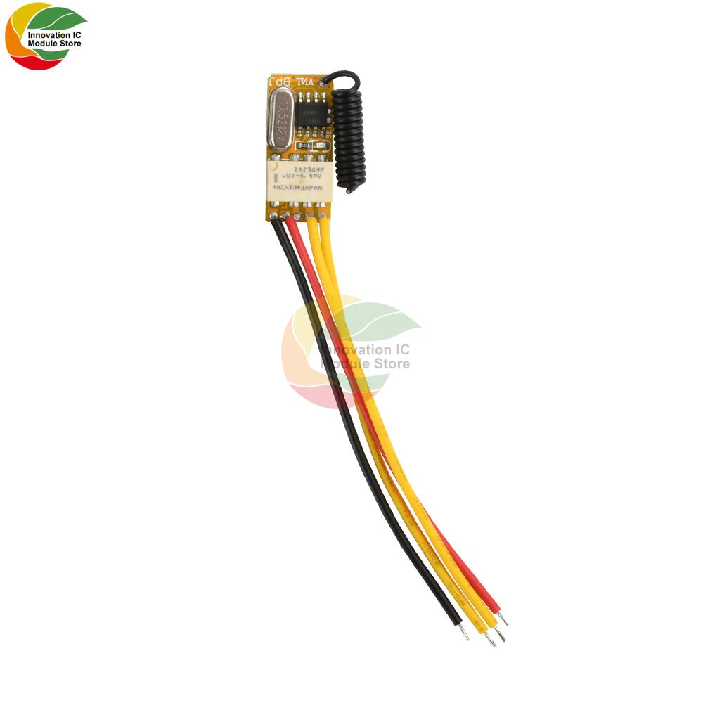 DC 3.5-12V 433MHZ Miniature Contact Relay Remote Control Switch Rf Receiver Module Normally Open And Normally Closed Receiver