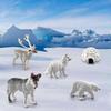 10 Piece Realistic Polar Animal Figurines Set: Mini Arctic Toys for UK Educational Gifts