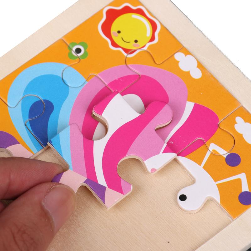 Sale 11X11CM Kids Wooden Puzzle Baby Cartoon Animal Traffic Tangram Wood Puzzle Educational Jigsaw Toys For Children Gifts