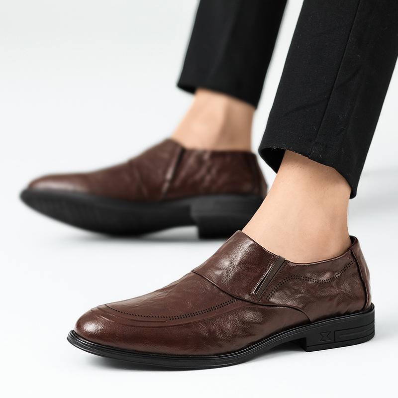Classic Business Men's Shoes Elegant Gentleman Comfortable Style Formal Evening Party Outdoor quality genuine leather shoes New