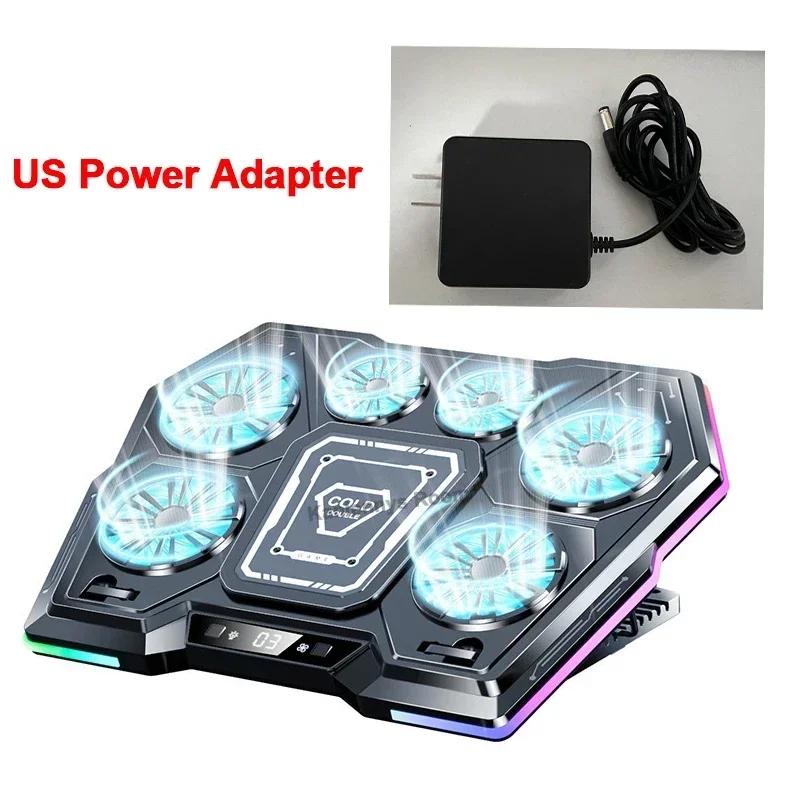 

D13 Semiconductor Game Laptop Cooling Pad 8 Angles Adjustable Foldable LED Screen Notebooks Cooler Bracket For 12-21 Computer D13-US Plug