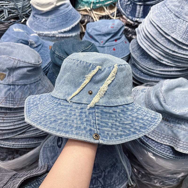 Breathable Denim Fisherman Hat -Bucket Hat Women Men Adjustable Cowboy Style Sun Cap for Spring/Summer | Trendy Unisex Beach Hat