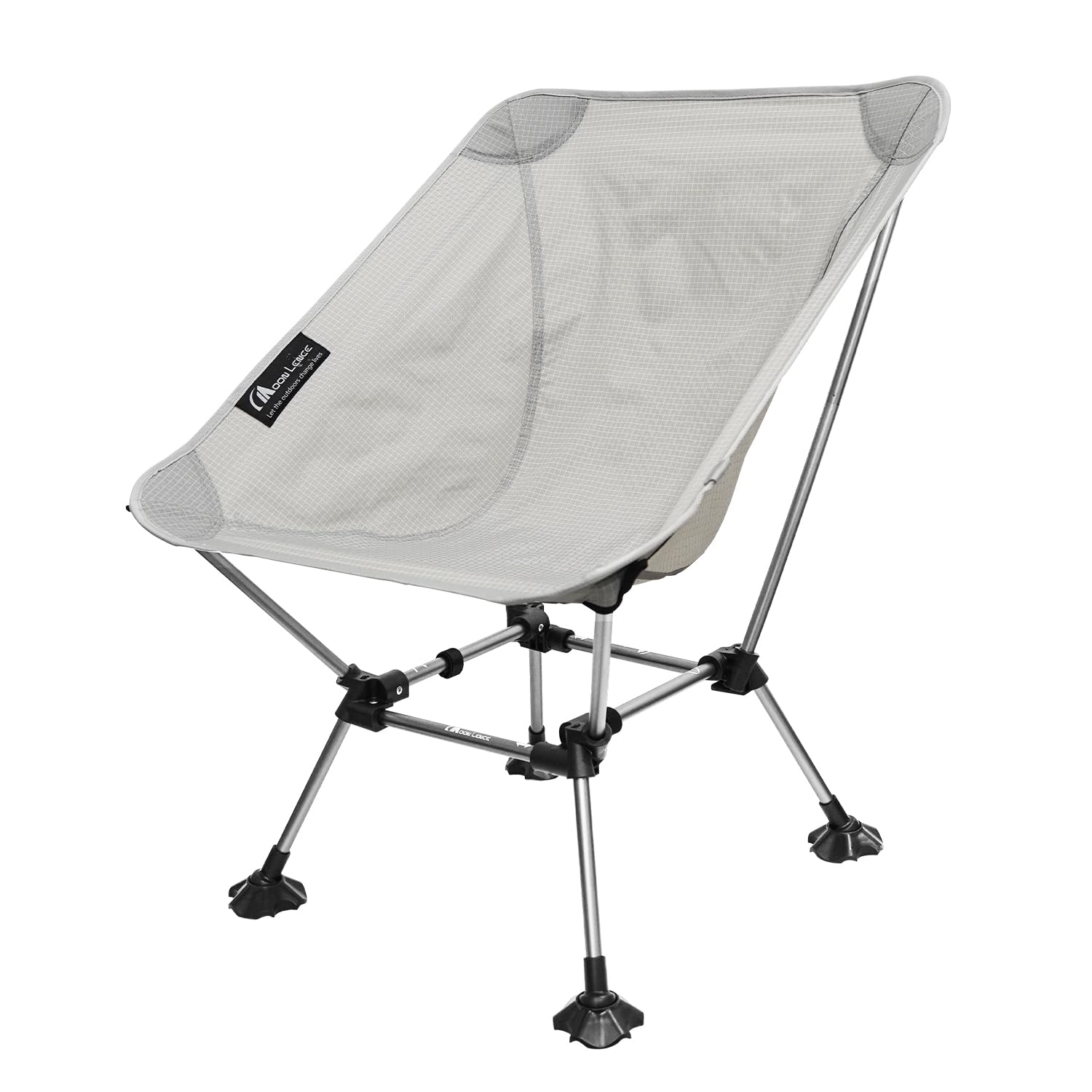 

MOON LENCE Outdoor Dyneema Blend Height 150kg Weight Includes Storage Gray Chair, Wide, Tear-Resistant Fabric, 2-Way Adjustable, Lightweight, серый