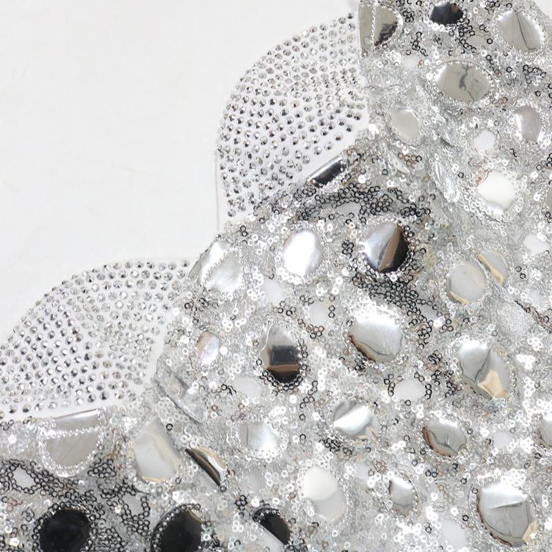 Damemote topp brystveske rumpe kjole Party Hot Diamond paljetter