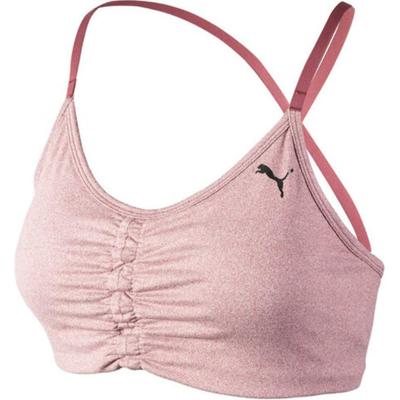 Studio Yoga Series Soft Elastic Solid Color Logo Low Intensity Support Sports Bra Women Underwear Burgundy 521602-22
