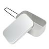 Camping Bento Box Foldable Handle Portable Aluminum Alloy Lunch Box with Alcohol Stove for Picnic Outing