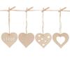 Valentine's Day Hand-painted Wooden Heart Pendant for Home Decoration.