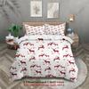 3pcs Christmas Snowflake Bedding Set 3D Printed Elk Duvet Cover Set King Queen Twin Single Size Birthday Gift Room Decor