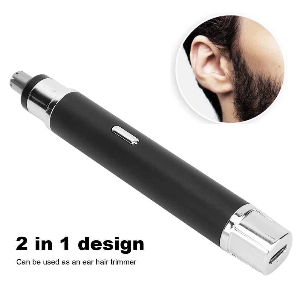 Nose Hair Trimmer USB   2 in 1 Portable Low Noise High Speed Ear Hair Trimming Machine