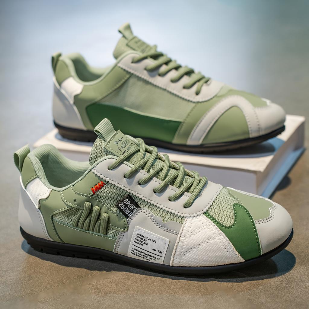 Men'S Fall New Arrival Fitness Training Shoes, Low-Top Lacing with Stylish Color Blocking Design