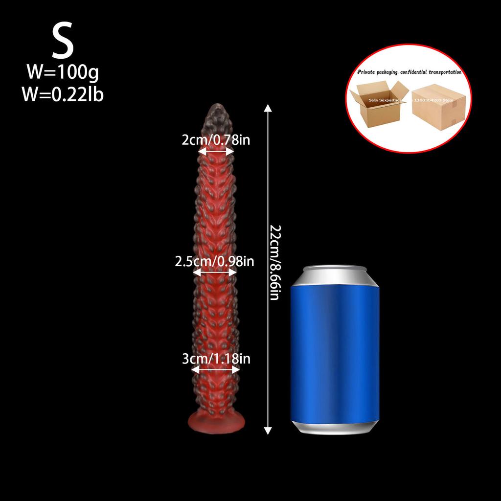 New Alien Tentacle Anal Plug Long Thick Dildo Spiral Silicone Large Butt Plug Suction Cup Anal Toy G Spot Clitoris Stimulator Dilator Adult Toy Unisex