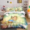 Cartoon Animal Design Bedding Set Bedding Set with 1 Duvet Cover 2 Pillowcases Single Double King Queen, Gift