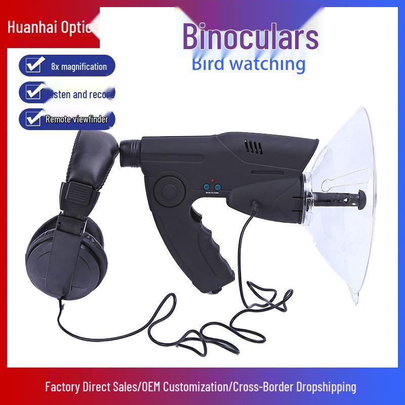 

8x Magnification Monocular Birdwatching Scope with High-Fidelity Headphones for Remote Sound Collection