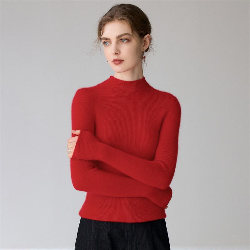 Women's Premium 100% Pure Cashmere Seamless Pullover Sweater - Versatile Knit Top