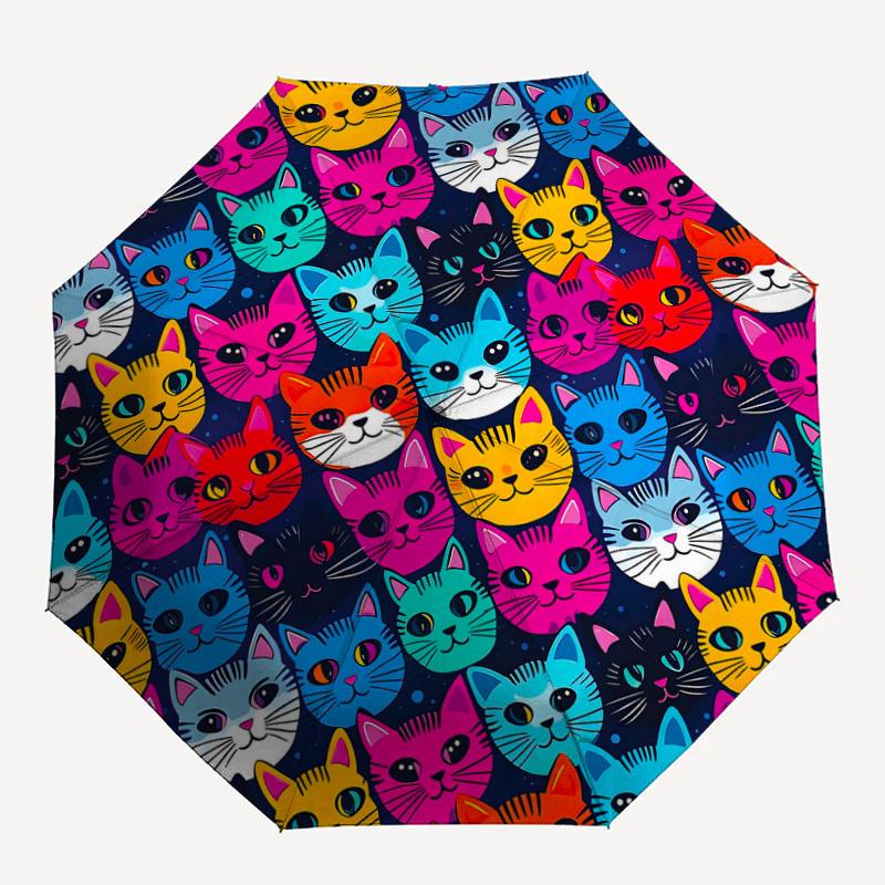 

1pc cat pattern Pattern Umbrella Design Automatic Opening and Closing Umbrella, High-quality Travel Umbrella, Lightweight and Portable, -88